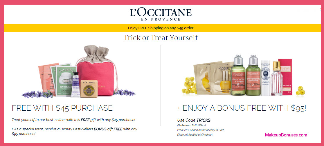 Receive a free 7-pc gift with your $45 L'Occitane purchase