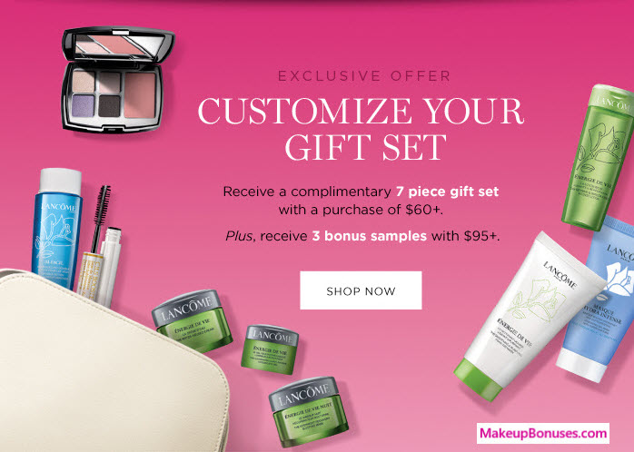 Receive a free 7-pc gift with your $60 Lancôme purchase