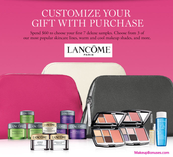 Receive a free 7-pc gift with your $60 Lancôme purchase