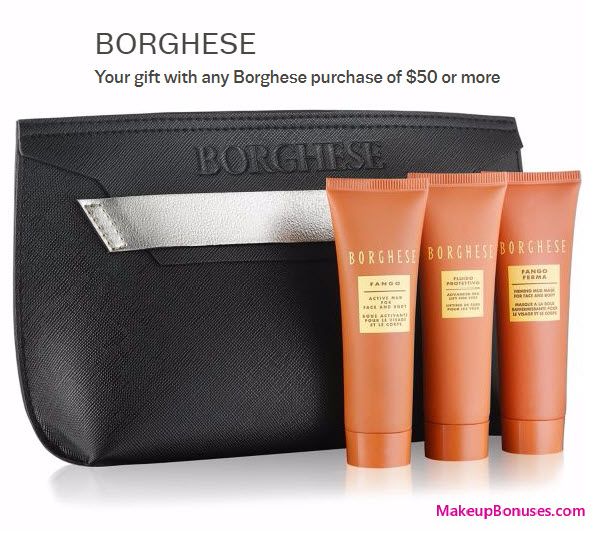 Receive a free 4-pc gift with your $50 Borghese purchase