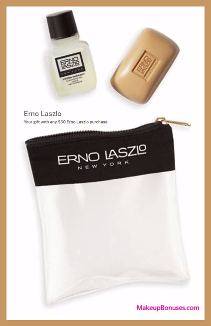 Receive a free 3-pc gift with your $50 Erno Laszlo purchase