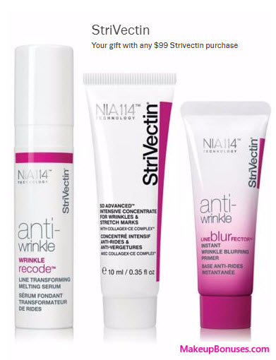 Receive a free 3-pc gift with your $99 StriVectin purchase