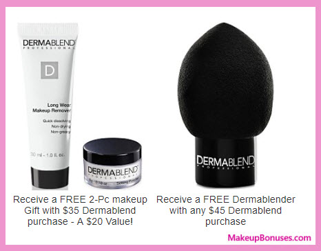 Receive a free 3-pc gift with your $45 Dermablend purchase