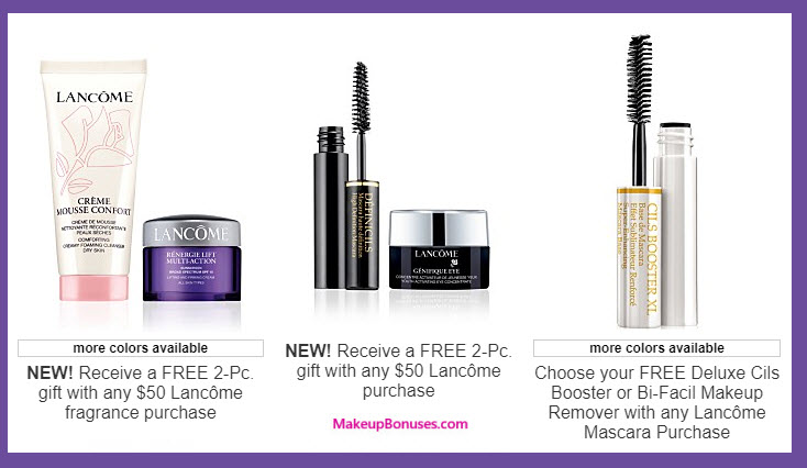 Receive a free 4-pc gift with your $50 Lancôme purchase