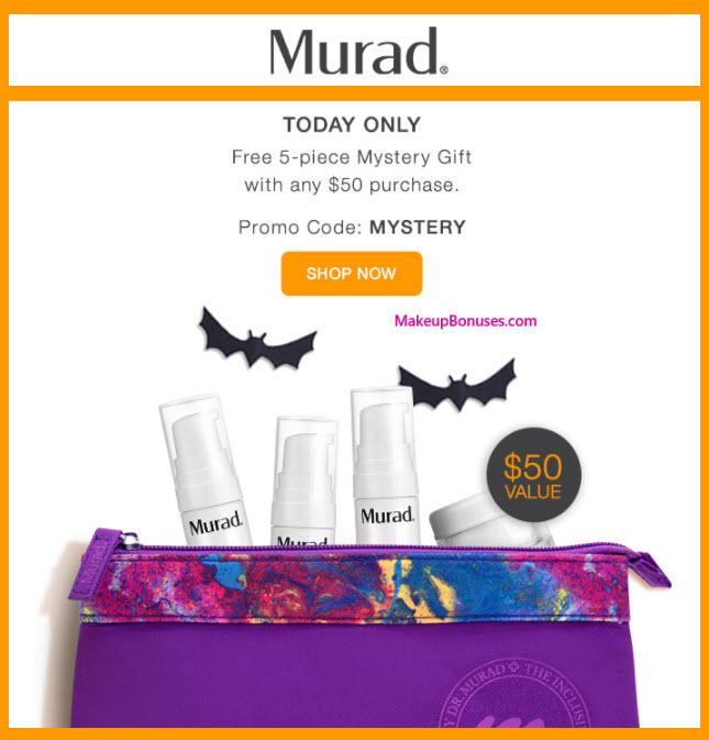 Receive a free 5-pc gift with your $50 Murad purchase