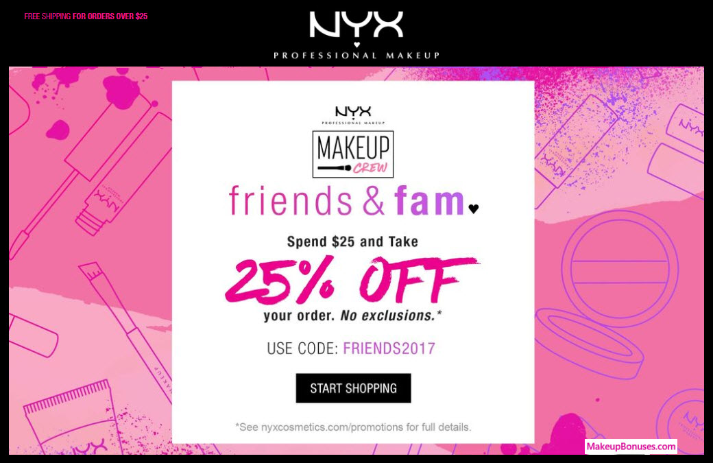 NYX Cosmetics Sale - MakeupBonuses.com