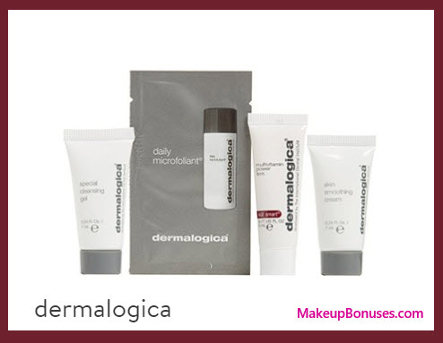Receive a free 4-pc gift with your $75 Dermalogica purchase
