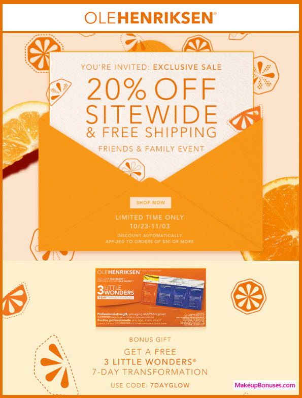 Receive a free 4-pc gift with your $50 OLE HENRIKSEN purchase
