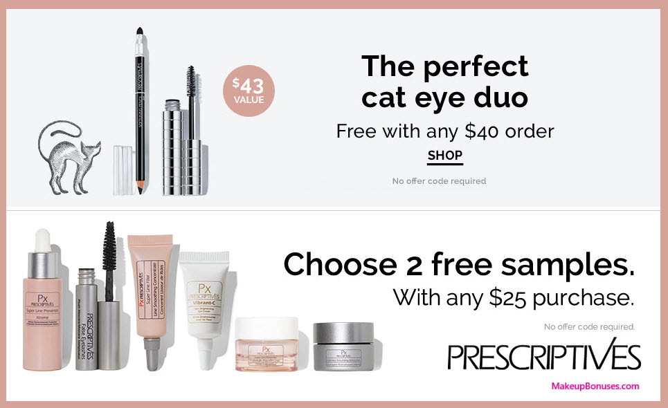 Receive your choice of 4-pc gift with your $40 Prescriptives purchase
