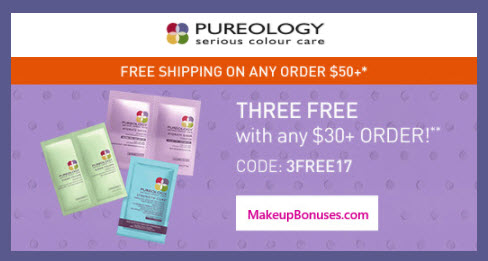 Receive a free 3-pc gift with your $30 Pureology purchase
