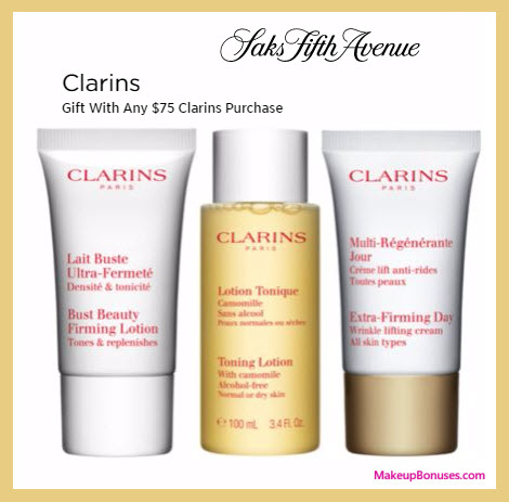 Receive a free 3-pc gift with your $75 Clarins purchase