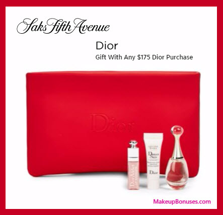 Receive a free 4-pc gift with your $175 Dior Beauty purchase