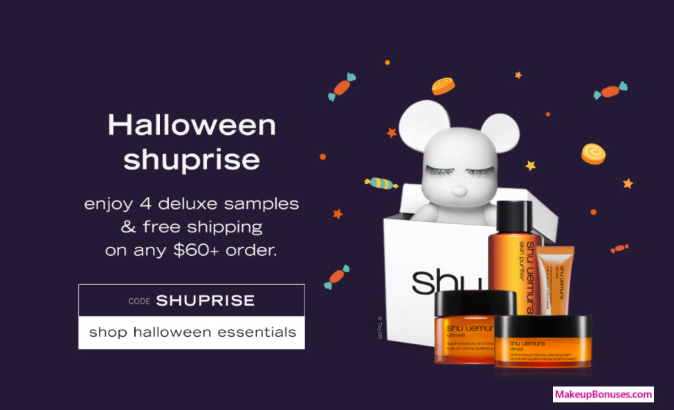 Receive a free 4-pc gift with your $60 Shu Uemura purchase
