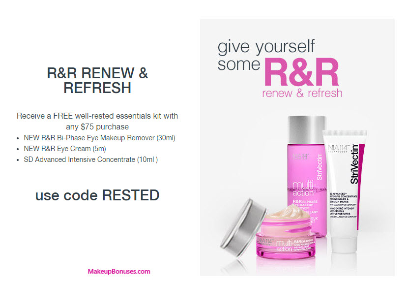 Receive a free 3-pc gift with your $75 StriVectin purchase