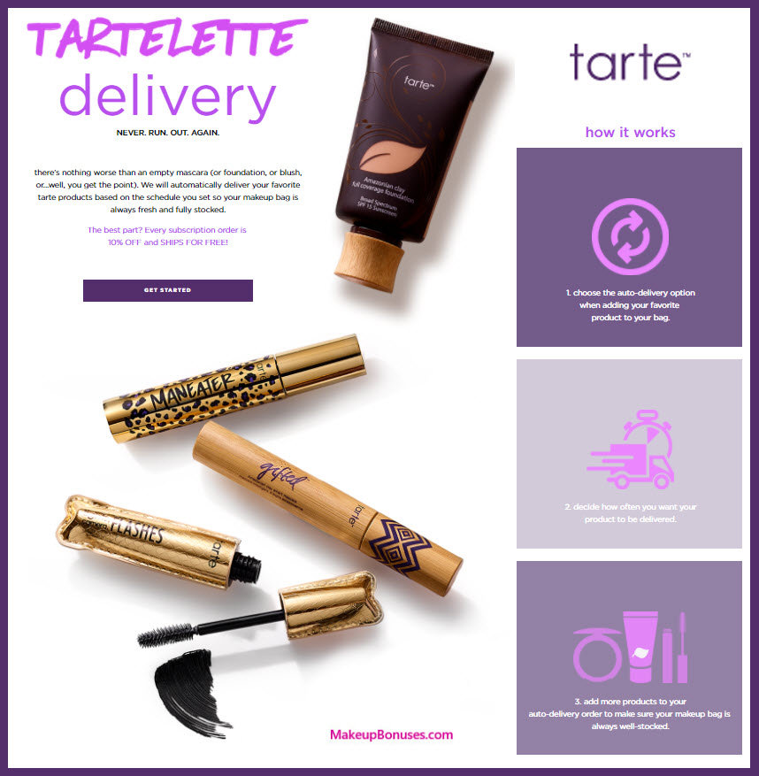Tarte Auto Delivery Service - MakeupBonuses.com
