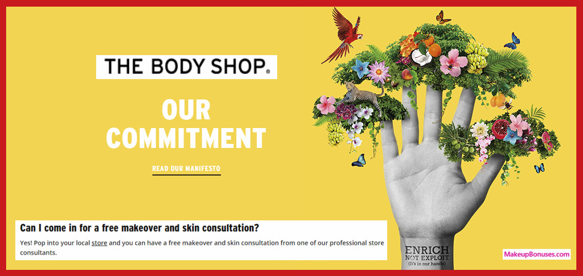 The Body Shop Beauty Svs - Free Makeover & Skin Consultation - MakeupBonuses.com