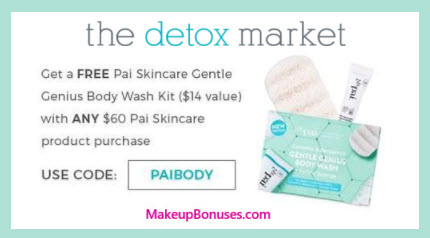 Receive a free 3-pc gift with your $60 Pai Skincare purchase