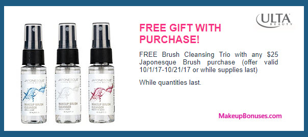 Receive a free 3-pc gift with your $25 Japonesque purchase