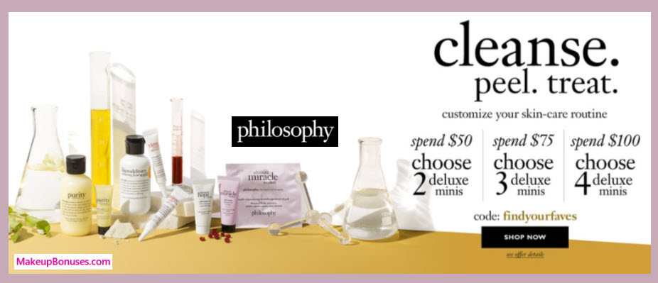 Receive your choice of 3-pc gift with your $75 philosophy purchase