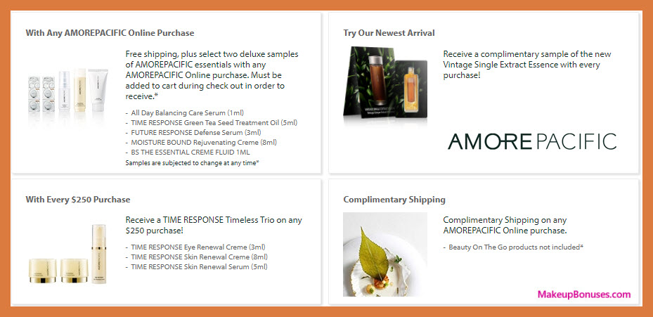 Receive a free 3-pc gift with your $250 AMOREPACIFIC purchase