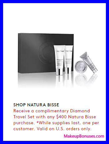 Receive a free 4-pc gift with your $400 Natura Bissé purchase