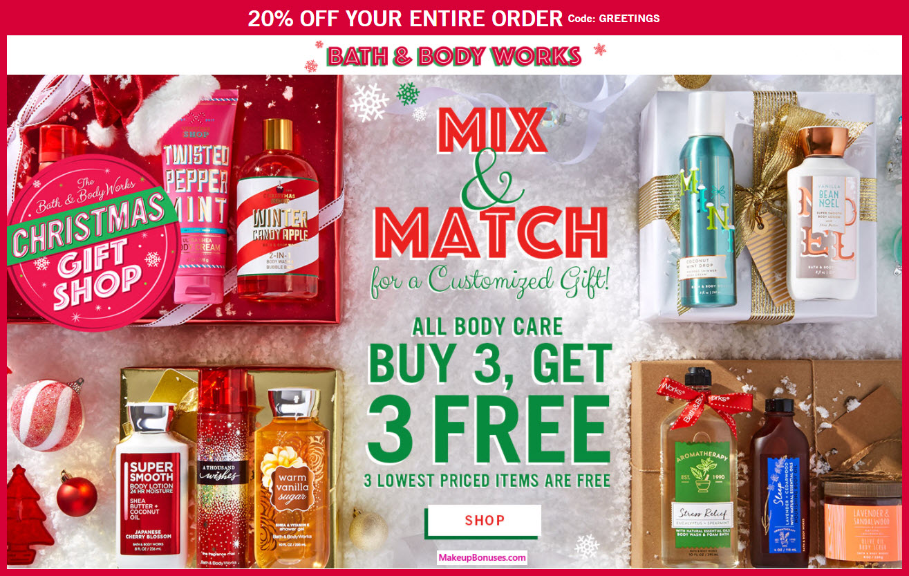Receive a free 3-pc gift with your 3 Body Care products purchase