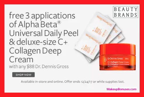 Receive a free 4-pc gift with your $88 Dr Dennis Gross purchase