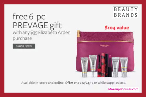 Receive a free 6-pc gift with your $35 Elizabeth Arden purchase