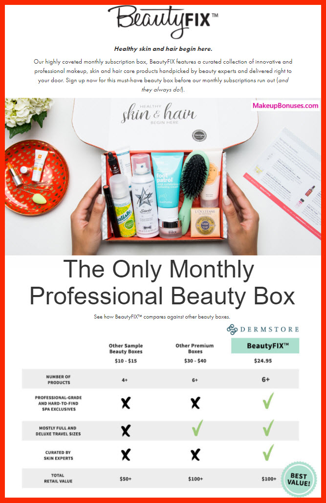 BeautyFIX by DermStore Beauty Box - MakeupBonuses.com