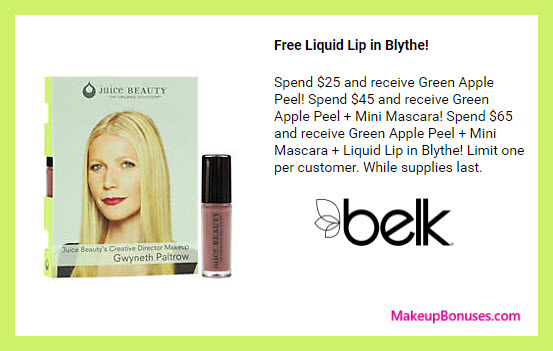 Receive a free 3-pc gift with your $65 Juice Beauty purchase