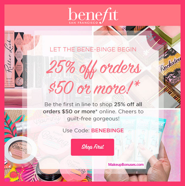 Benefit Cosmetics Sale - MakeupBonuses.com