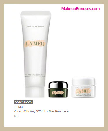 Receive a free 3-pc gift with your $250 La Mer purchase