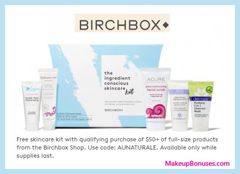 Receive a free 5-pc gift with your $50+ of full-size products purchase