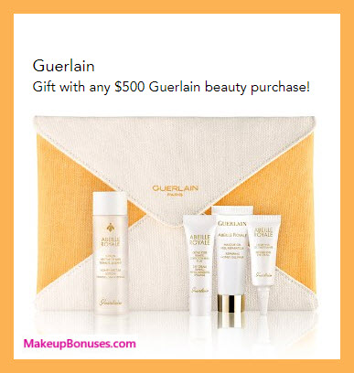Receive a free 5-pc gift with your $500 Guerlain purchase