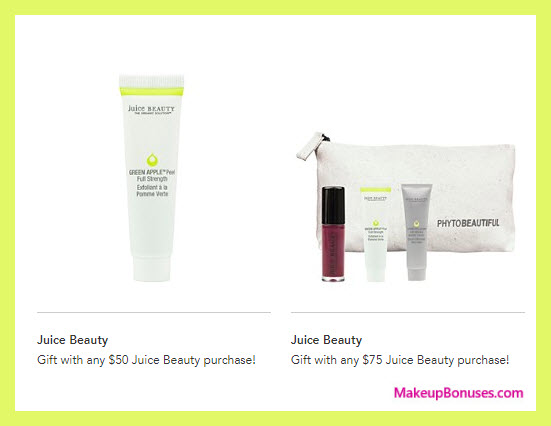 Receive a free 5-pc gift with your $75 Juice Beauty purchase