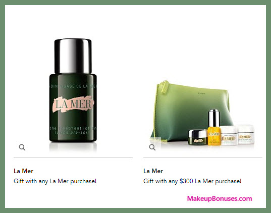 Receive a free 6-pc gift with your $300 La Mer purchase