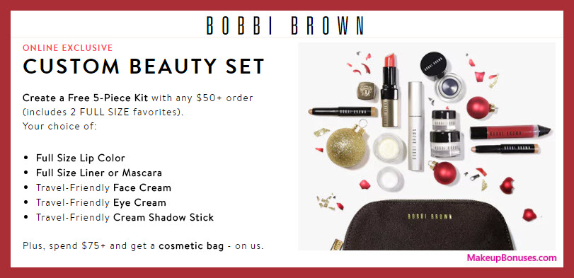Receive a free 5-pc gift with your $50 Bobbi Brown purchase