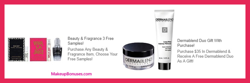 Receive a free 3-pc gift with your $50 Dermablend purchase