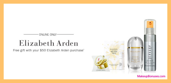 Receive a free 5-pc gift with your $50 Elizabeth Arden purchase