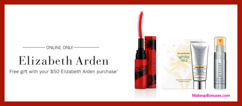 Receive a free 4-pc gift with your $50 Elizabeth Arden purchase