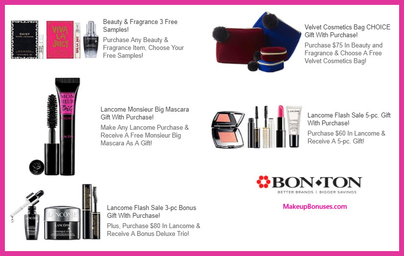 Receive a free 5-pc gift with your $60 Lancôme purchase