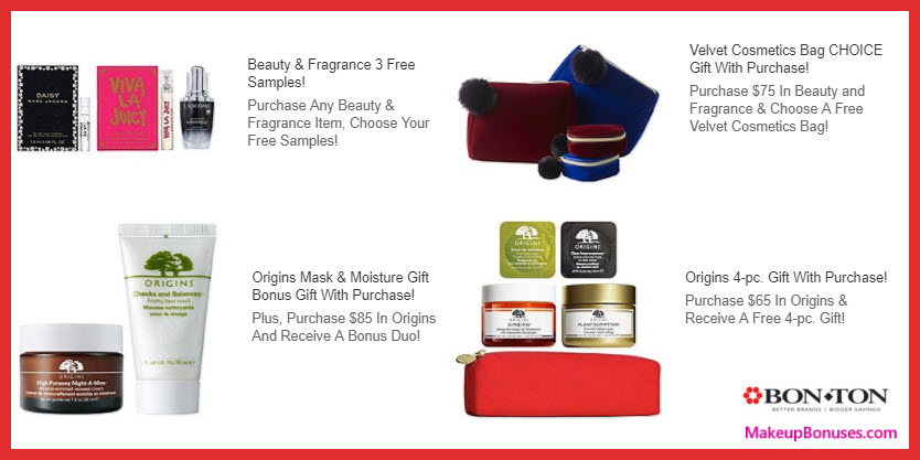 Receive a free 4-pc gift with your $65 Origins purchase