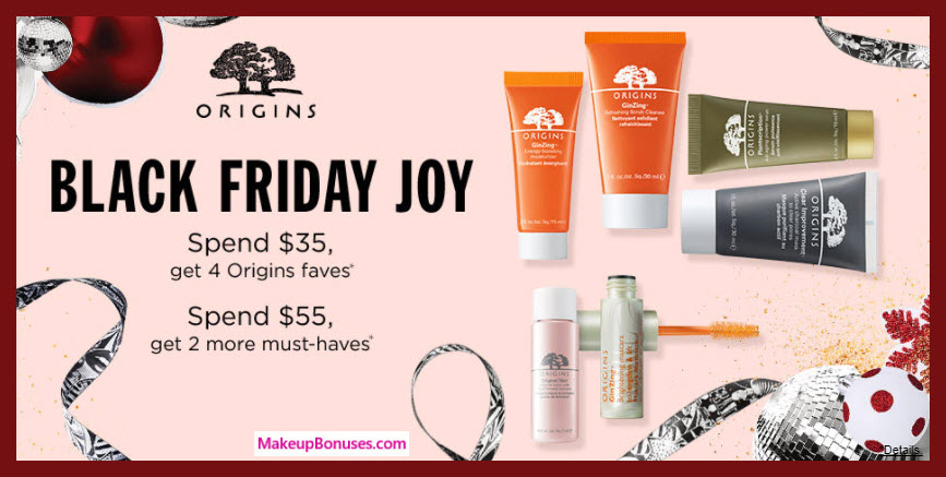 Receive a free 4-pc gift with your $35 Origins purchase