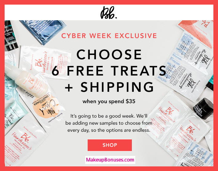 Receive your choice of 6-pc gift with your $35 Bumble and bumble purchase