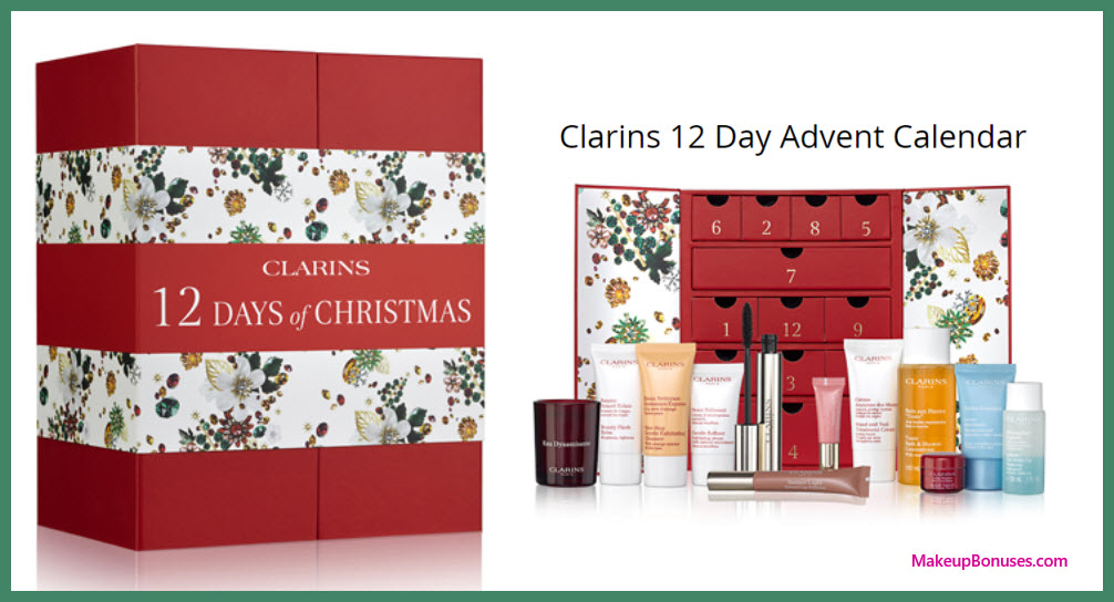 Clarins 12 Day Advent Calendar- MakeupBonuses.com
