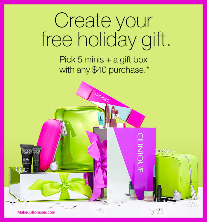 Receive a free 6-pc gift with your $40 Clinique purchase