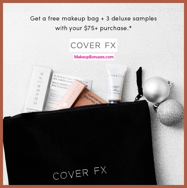 Receive a free 4-pc gift with your $75 Cover FX purchase