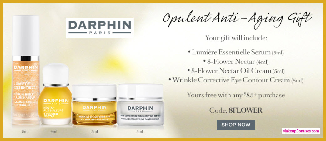 Receive a free 4-pc gift with your $85 Darphin purchase