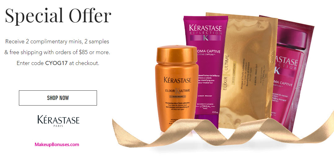 Receive a free 4-pc gift with your $85 Kérastase purchase