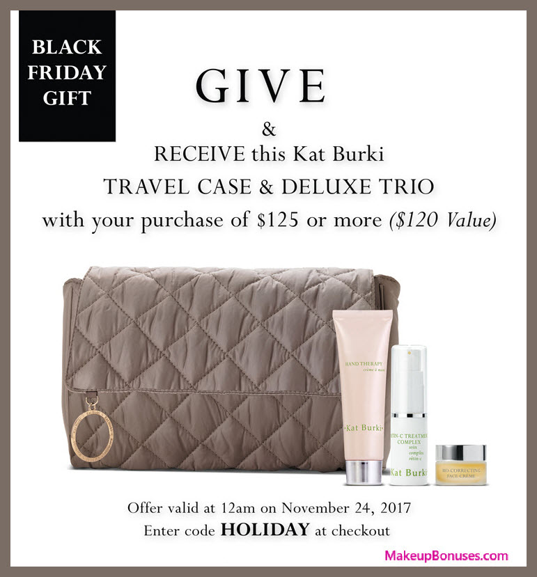 Receive a free 4-pc gift with your $125 Kat Burki purchase